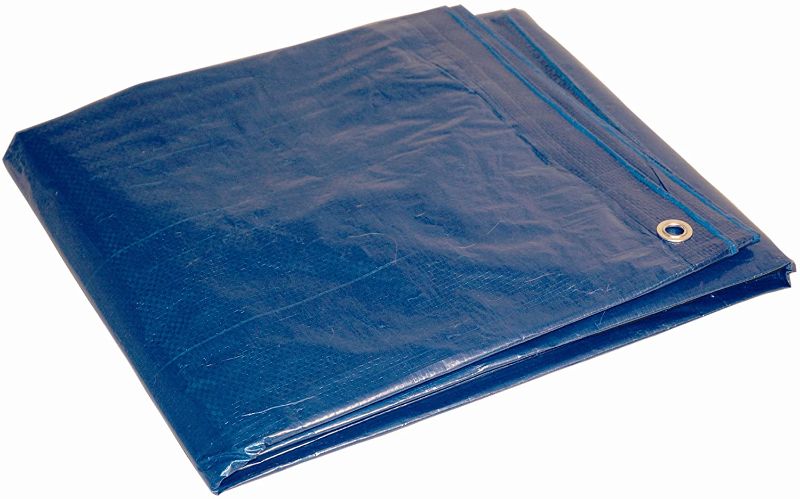 Photo 1 of 10x20 Multi-Purpose Blue Medium Duty DRY TOP Poly Tarp (10'x20')
