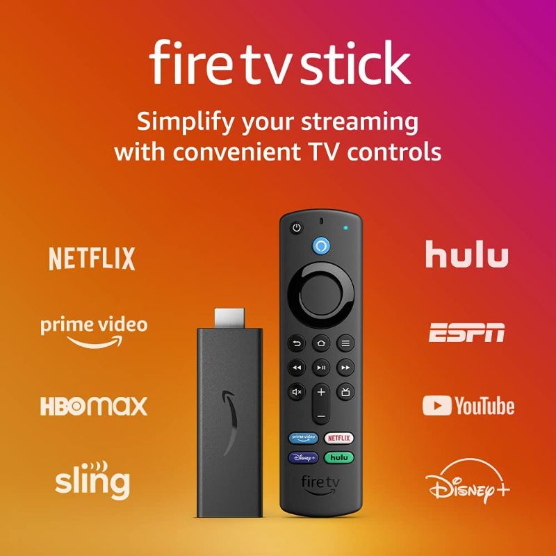 Photo 1 of Fire TV Stick with Alexa Voice Remote (includes TV controls), HD streaming device
