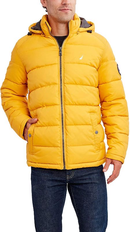 Photo 1 of Nautica Men's Water Resistant Nylon Puffer Jacket (LARGE)
