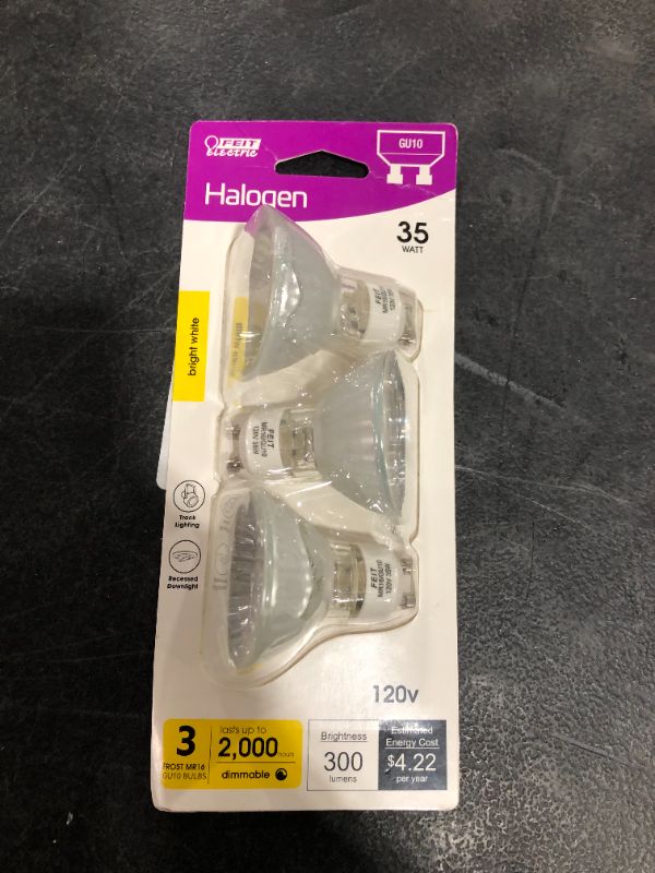 Photo 2 of 3-Pack Replacement for GU10 120v 35W MR-16 Q35MR16 35 Watts JDR C Halogen Bulb Lamp
