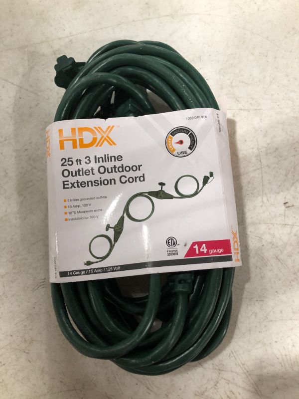 Photo 2 of 25ft 3 inline extension cord 