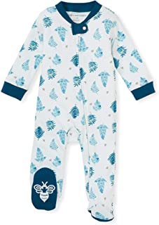 Photo 1 of Burt's Bees Baby Baby Boys' Sleep and Play Pjs, 100% Organic Cotton One-Piece Romper Jumpsuit Zip Front Pajamas
