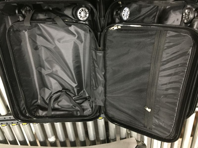 Photo 3 of 3pcs Hardcover Luggage Set Silver