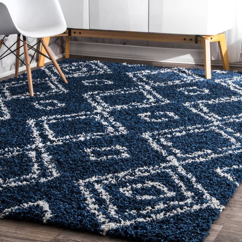 Photo 1 of nuLOOM OZSG18C Shag Rug, 6' 7" x 9', Blue
