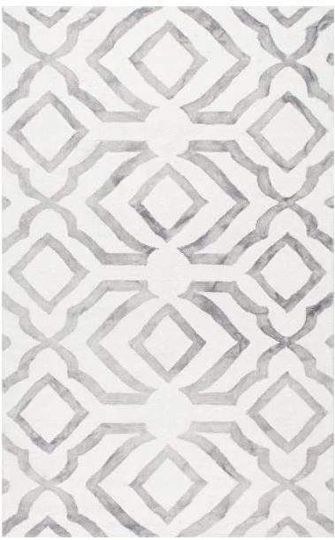 Photo 1 of Brienne Geometric Gray 6 ft. x 9 ft. Area Rug 