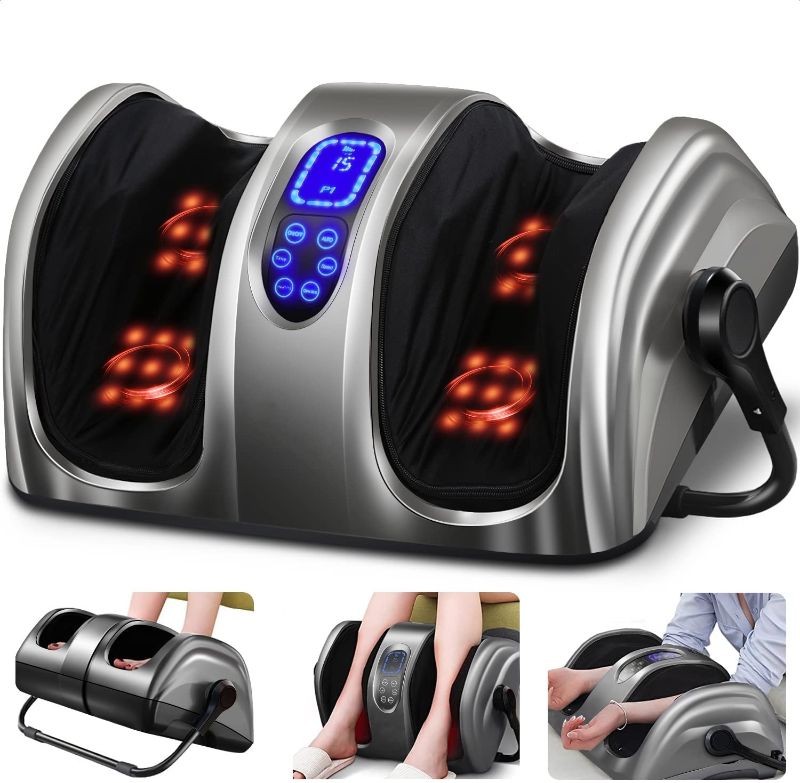 Photo 1 of Foot Massager-Shiatsu Foot Massage Machine w/ Heat & Remote 5-in-1 Reflexology System-Kneading, Rolling, Scraping for Calf-Leg-Ankle Plantar Fasciitis, Blood Circulation, Pain Relief
