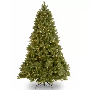 Photo 1 of National Tree 6-1/2-Feet "Feel-Real" Downswept Douglas Fir Hinged Tree with 650 lights
