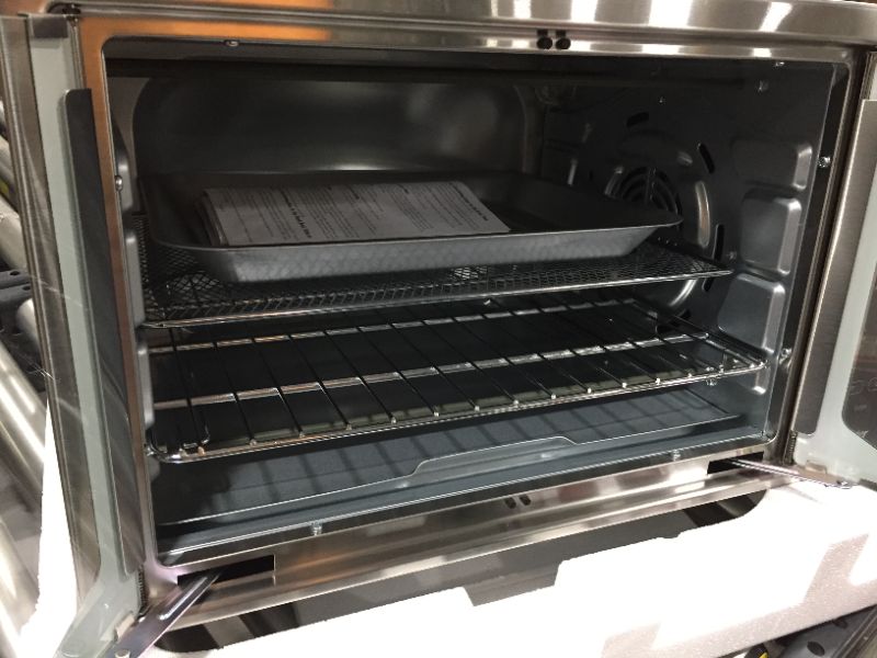 Photo 4 of Oster Air Fryer Countertop Toaster Oven | French Door and Digital Controls | Stainless Steel, Extra Large
