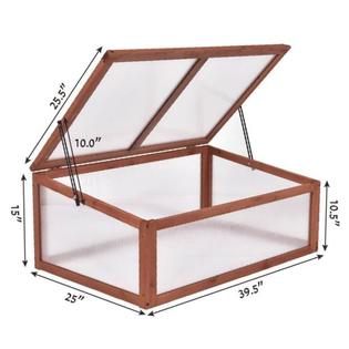 Photo 1 of Goplus Garden Portable Wooden Green House Cold Frame Raised Plants Bed Protection