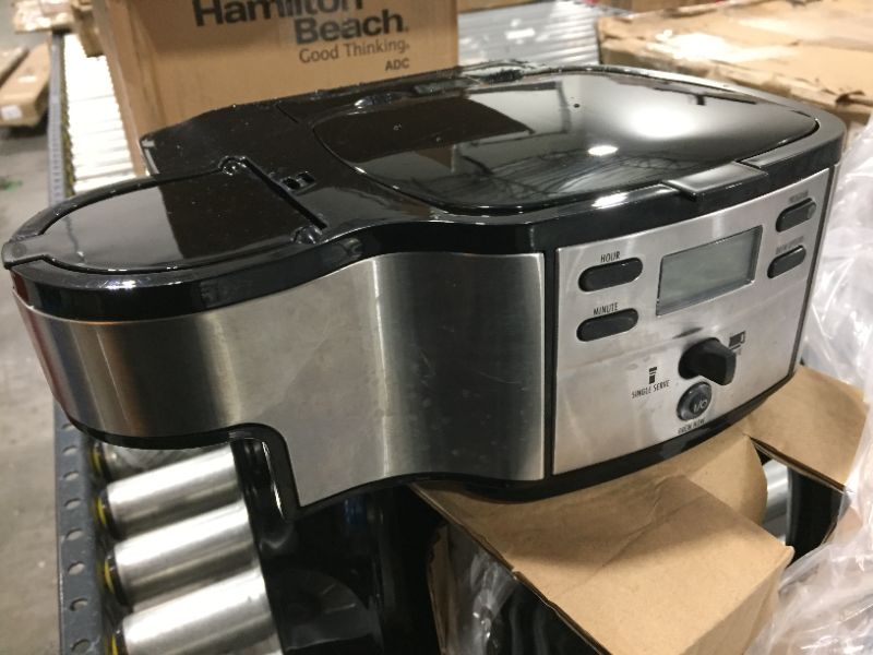 Photo 4 of Hamilton Beach 2-Way Brewer 49980A, Single Serve Coffee Maker and Full 12 Cup Coffee Pot, Stainless Steel, Programmable