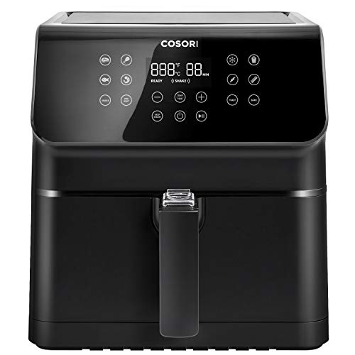 Photo 1 of COSORI Air Fryer, Large XL 5.8 Quart 1700-Watt Air Fryer Oven & Oilless Cooker with Cookbook LED Digital Tilt One-Touchscreen with Preheat, Customizable 10 Presets & Shake Reminder, Black