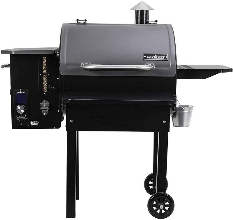 Photo 1 of Camp Chef PG24MZG SmokePro Slide Smoker with Fold Down Front Shelf Wood Pellet Grill, Pack of 1, Black