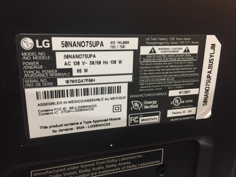 Photo 6 of LG - 50" Class NanoCell 75 Series LED 4K UHD Smart webOS TV
