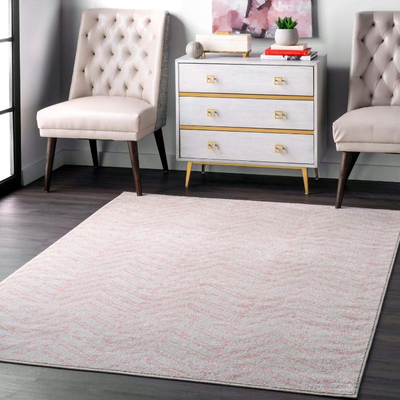 Photo 1 of nuLOOM Rosanne Geometric Area Rug, 5' x 7' 5", Pink
