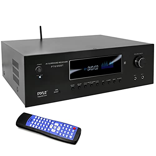 Photo 1 of 1000W Bluetooth Home Theater Receiver - 5.2 Channel Surround Sound Stereo Amplifier System with 4K Ultra HD, 3D Video & Blu-Ray Video Pass-Through Supports, HDMI/MP3/USB/AM/FM Radio - Pyle