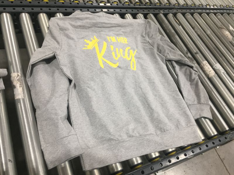 Photo 1 of "IM HER KING" HOODIE GREY, SIZE M