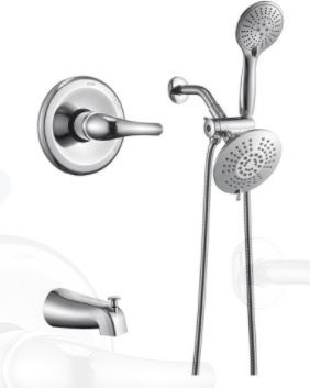 Photo 1 of AIHOM Chrome Dual Shower Head Faucet Shower Trim Kit(Valve Included)
