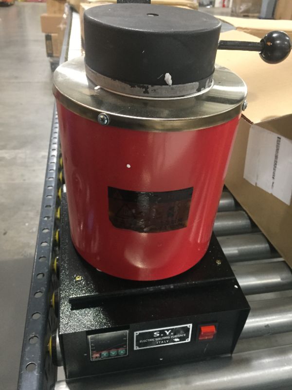 Photo 4 of 3KG Gold Melting Furnace,1400W 2000F Digital Electric Melting Furnace with Graphite Crucible for Melt Scrap, Silver, Gold, Copper, Aluminum 110V Refining Casting Furnace