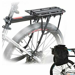 Photo 1 of Bicycle Rear Rack Carrier Rack Holder Adjustable Rear Bicycle Black Seat