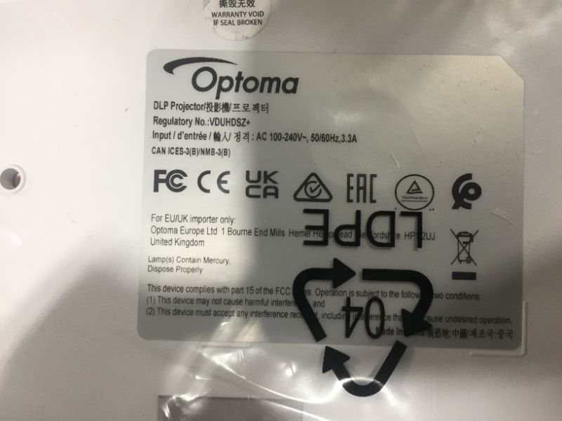 Photo 1 of Optoma UHD38 Bright, True 4K UHD Gaming Projector | 4000 Lumens | 4.2ms Response Time at 1080p with Enhanced Gaming Mode | Lowest Input Lag on 4K Projector | 240Hz Refresh Rate | HDR10 & HLG