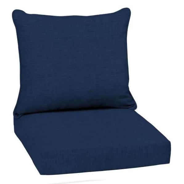 Photo 1 of Arden Selections Sapphire Blue Leala Outdoor Deep Seat Cushion Set - 24 W x 24 D in.