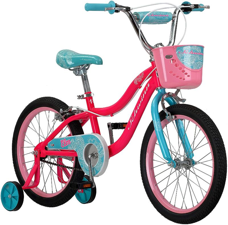 Photo 1 of Schwinn Elm Girls Bike for Toddlers and Kids, 12, 14, 16, 18, 20 inch wheels for Ages 2 Years and Up, Pink, Purple or Teal, Balance or Training Wheels, Adjustable Seat