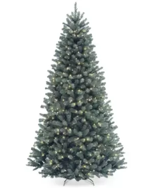 Photo 1 of 7.5 ft. North Valley Blue Spruce Hinged Christmas Tree - Clear