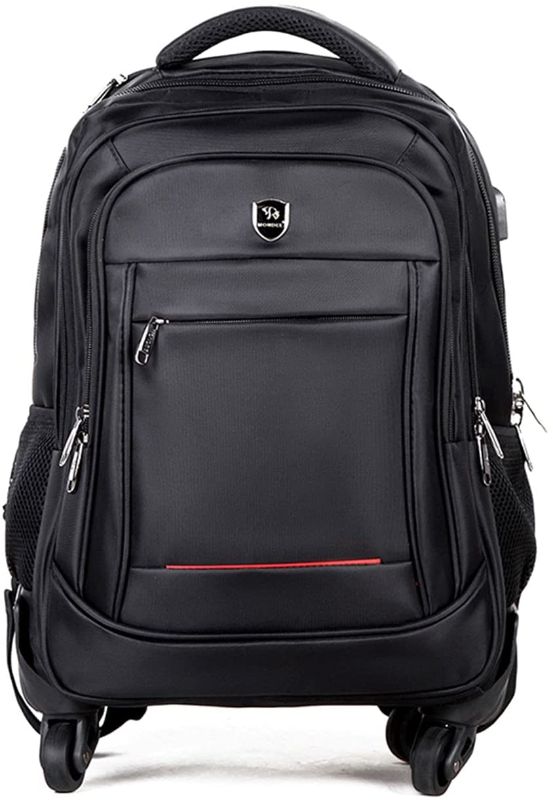 Photo 1 of 360 °rotating Water Resistant Rolling Backpack with 4 Wheels,Travel Business College School?With Usb Charging Port (18-lnch)
