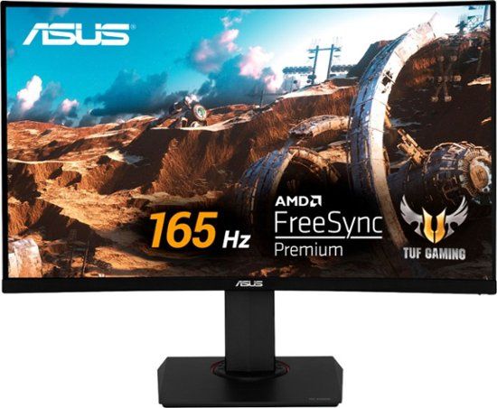 Photo 1 of ASUS - TUF 31.5" Curved QHD 165Hz 1ms 1440P Freesync Premium Gaming Monitor (DisplayPort,HDMI)
