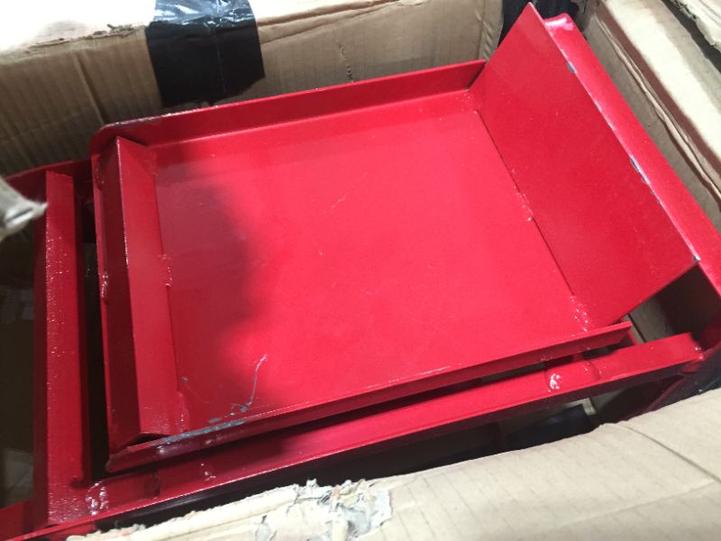 Photo 3 of Auto Ramp Low Profile Car Lift Service Ramps Truck Trailer Garage Automotive Hydraulic Lift Repair Frame 1pc (Red)
