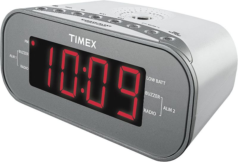 Photo 1 of Timex T231W2 AM/FM Dual Alarm Clock Radio with 1.2-Inch Green Display and Line-In Jack 
