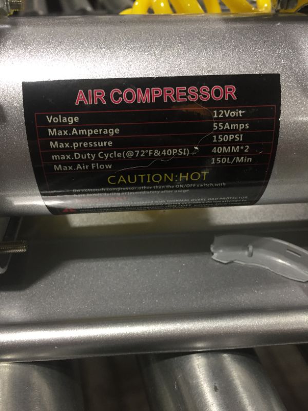 Photo 4 of 150-200PSI Portable Air Compressor Pump Dual Cylinder Tire Inflator Car