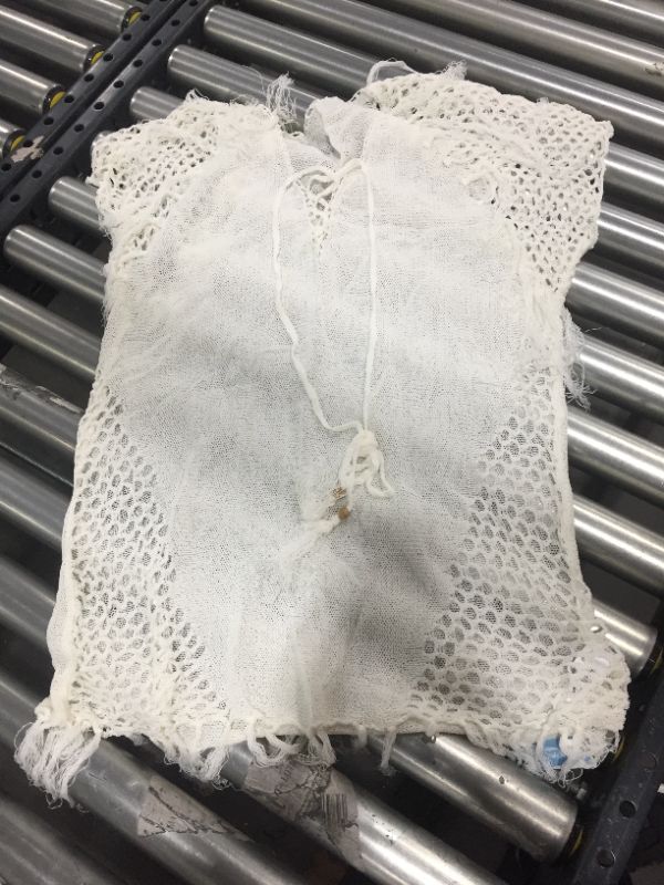 Photo 1 of Beige Crocheted V-Neck Cover Up One Size 