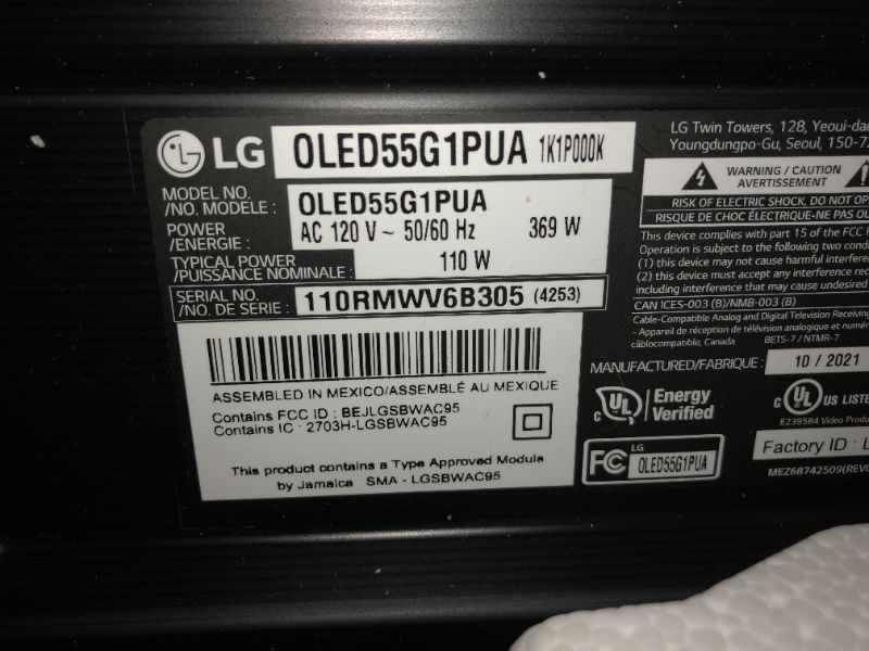 Photo 3 of LG G1 55" OLED Evo 4K Smart TV-OLED55G1PUA