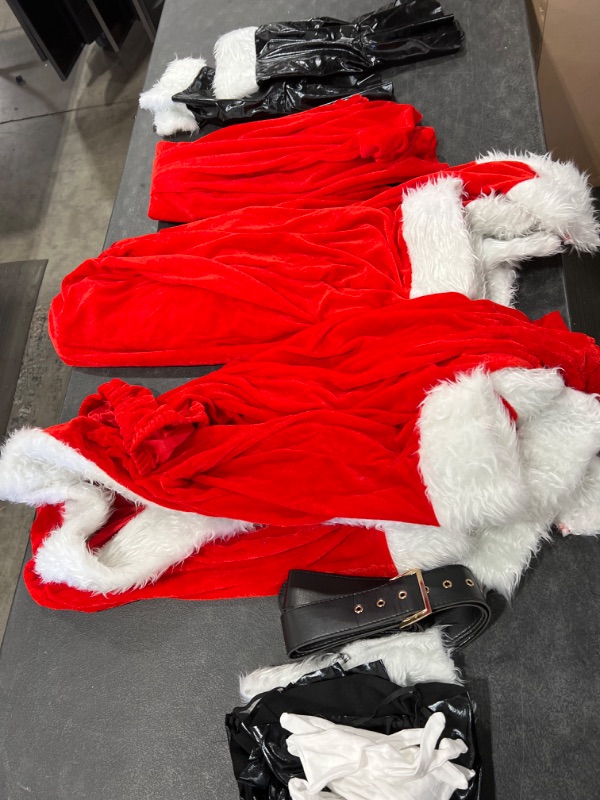 Photo 1 of 5pc adult Santa Clause costume suit large 2pck
