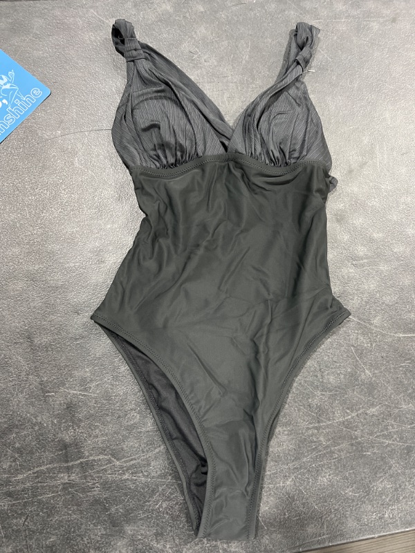 Photo 1 of Black Rib One Piece Swimsuit