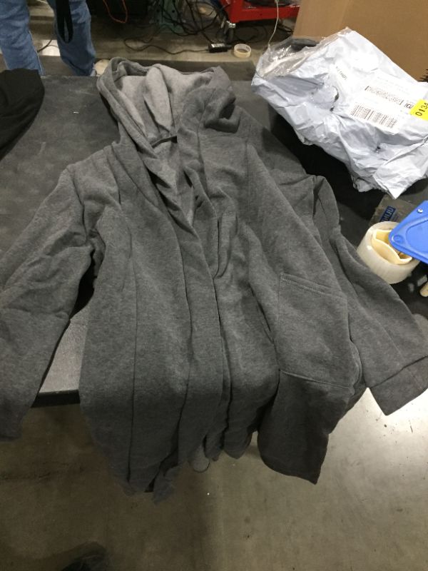 Photo 1 of Grey cardigan with semi hoodie