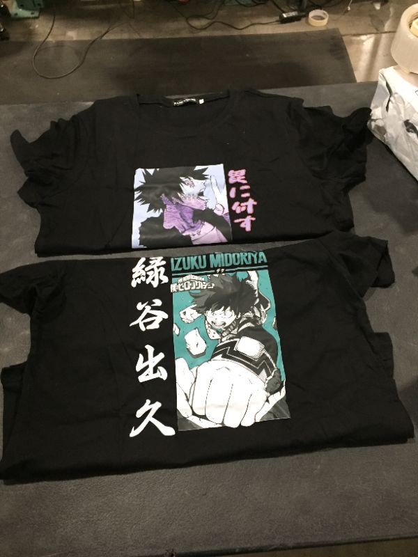 Photo 1 of Pack of two - size Large my hero anime shirts