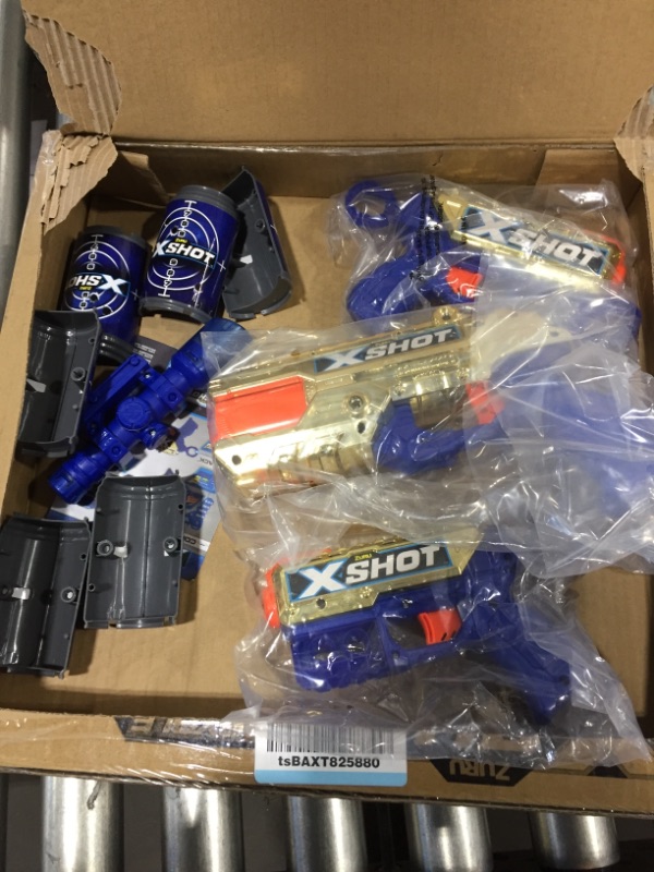 Photo 1 of XShot X-Shot-EXCEL-Combo Pack Golden Hawk Eye/Reflex 6 and Double Kickback(6Cans