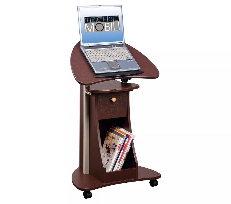 Photo 1 of Rolling Adjustable Laptop Cart with Storage - Techni Mobili
