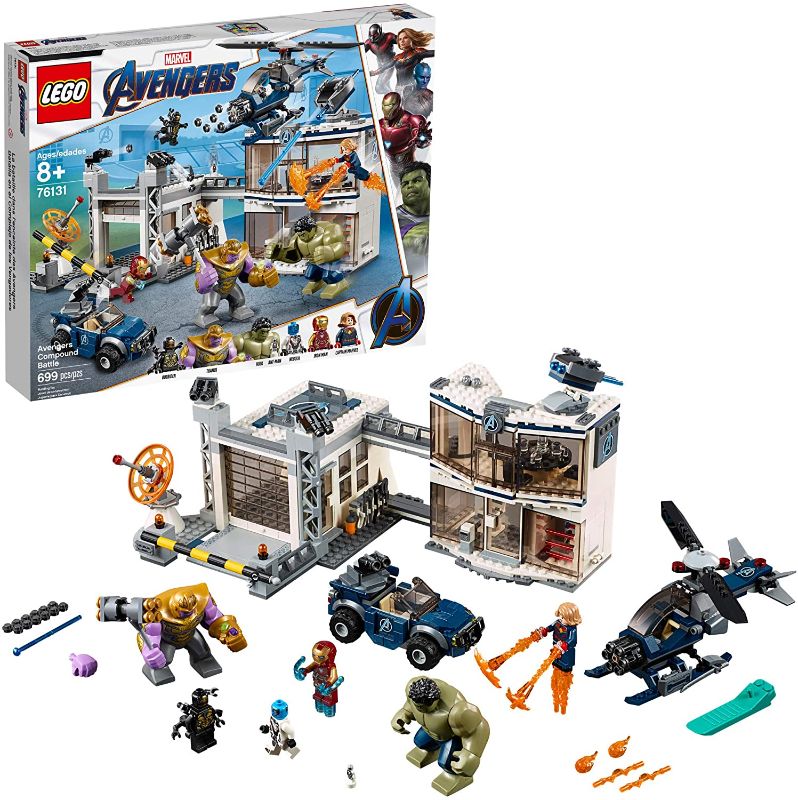 Photo 1 of LEGO Marvel Avengers Compound Battle 76131 Building Set Includes Toy Car, Helicopter, and Popular Avengers Characters Iron Man, Thanos and More (699 Pieces)
