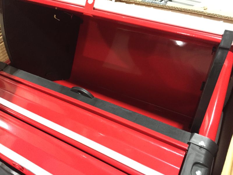 Photo 1 of BIG RED TRJF-C305ABD Torin Garage Workshop Organizer: Portable Steel and Plastic Stackable Rolling Upright Trolley Tool Box with 3 Drawers, Red
