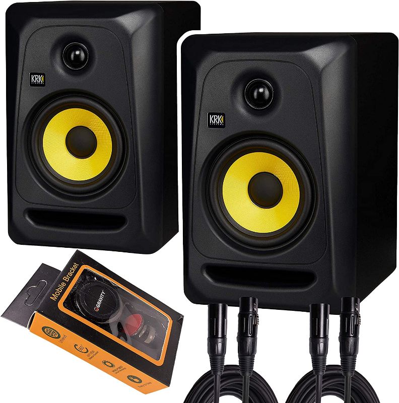 Photo 1 of KRK Classic 5 Professional Bi-Amp 5" Powered Studio Monitor (2 Speakers) Pair of XLR Cable +  Black M
