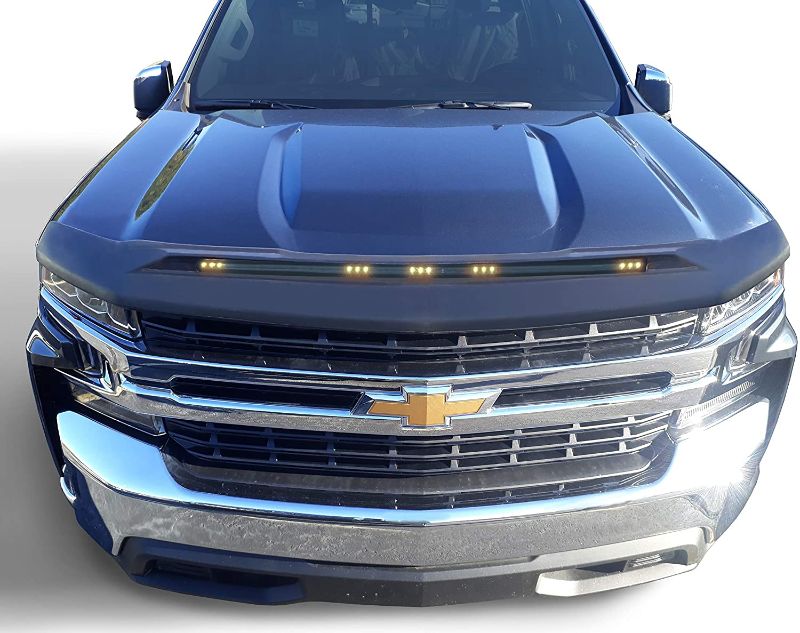 Photo 1 of Auto Ventshade AVS 753168 Aeroskin LightShield Hood Protector for 2019-2021 Chevrolet Silverado 1500 , Black
