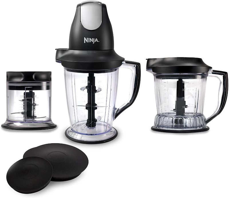 Photo 1 of Ninja QB1004 Blender/Food Processor with 450-Watt Base, 48oz Pitcher, 16oz Chopper Bowl, and 40oz Processor Bowl for Shakes, Smoothies, and Meal Prep
