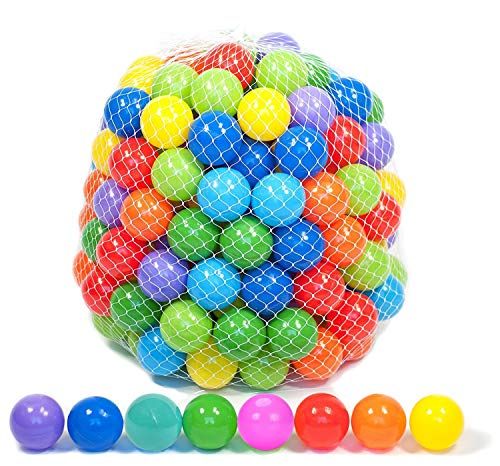 Photo 1 of Playz 500 Soft Plastic Mini Play Balls with 8 Vibrant Colors - Crush Proof, No Sharp Edges, Non Toxic, Phthalate & BPA Free - Use in Baby or Toddler Ball Pit, Play Tents & Tunnels for Indoor & Outdoor
