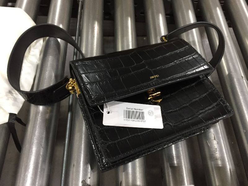 Photo 3 of JW PEI Mini Flap Bag - Black Croc
