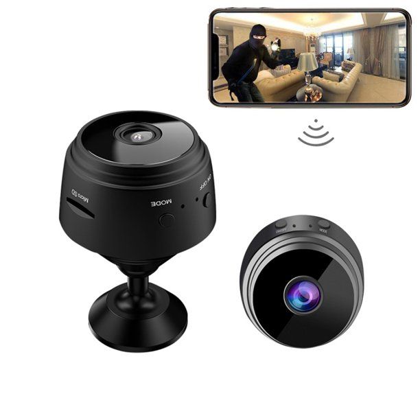 Photo 1 of Mini Home Surveillance Cameras Wifi Wireless Video Camera 1080p Hd Portable Tiny Nanny Cam with Night Vision Motion Detection for Car Indoor A9, PACK OF 2
