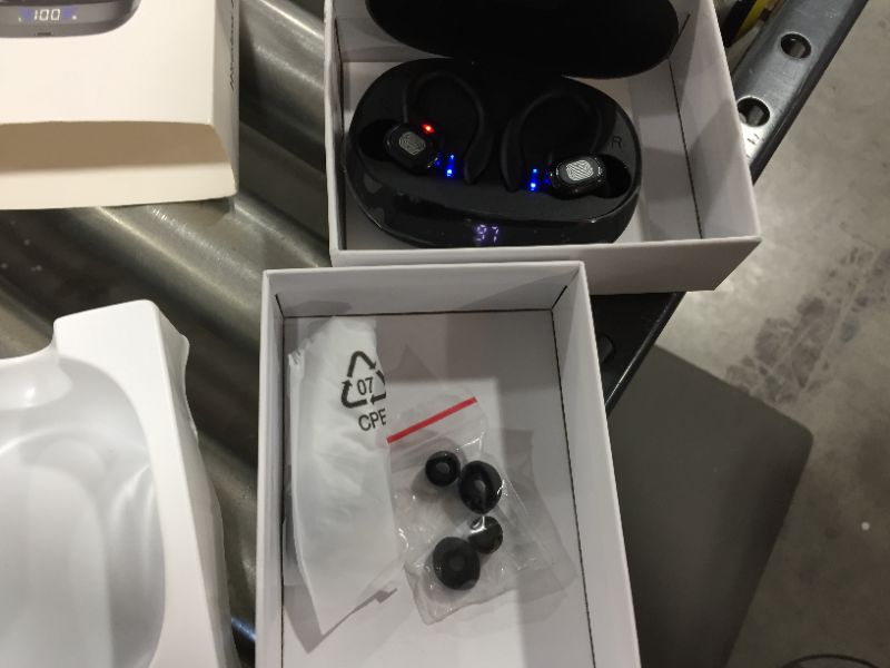 Photo 2 of VV2 Cordless BT5.0 Earphones with Recharging Box Sports Earphones Ear Buds with Earhooks
