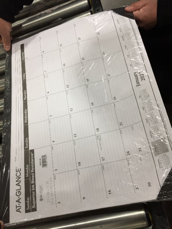 Photo 2 of AT-A-GLANCE 2022 17" x 21.75" Desk Pad Calendar Black/White SK24-00-22
